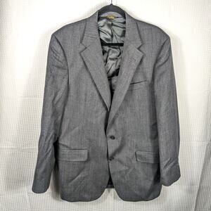 Gant 44R Gray Wool Blazer Mens 100% Pure Wool USA Made Union Tailored Gibsons